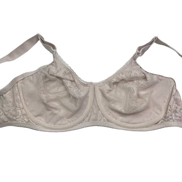 Bali 38DD Tan Lace Seamless Bra Unlined Underwire Adjustable Straps Intimates - Picture 6 of 12